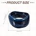 MECCANIXITY Acrylic Chunky Bangle Bracelets for Women, Acrylic Resin Bangle Statement Acetate Cuff Wristband Bracelet Fashion Jewelry, Blue Resin