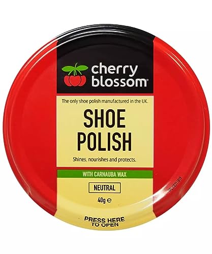 DTD QUALITY MATTERS Cherry Blossom Shoe Polish Shines Nourishes & Protects With Carnauba Wax Available In All Styles Preventing Footwear From Cracking Available In All Traditional Colours (NEUTRAL)