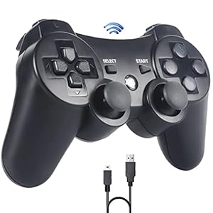 Controller für PS3,Sefitopher Wireless Controller Compatible für Playstation 3 Bluetooth Gamepad mit Double Shock…