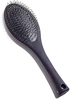 The Hair Shop Black Loop Brush - Salon Professional Grade with Matted Black and Ergonomic Design - Safe Detangler Tool for 100% Remy Human and Synthetic Hair Extensions and Wigs