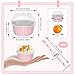 100 Pack 5oz Cupcake Pans with Dome Lids, Disposable Ramekin Cupcake Liners,Reusable Mini Muffin Case Dessert Containers for Birthday Wedding Party - Pink