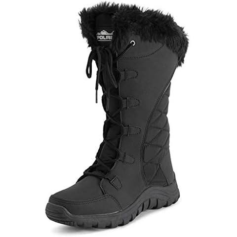 Polar Women's Quilted Faux Fur Winter Boots Cover