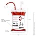 Deke Home - Fake IV Blood Bags for Drinks with Extra Syringe, Labels & Clips. Reusable Blood Bag. Drink Pouches. Food Grade, Perfect for Halloween, Party and Decor (Pack of 20)