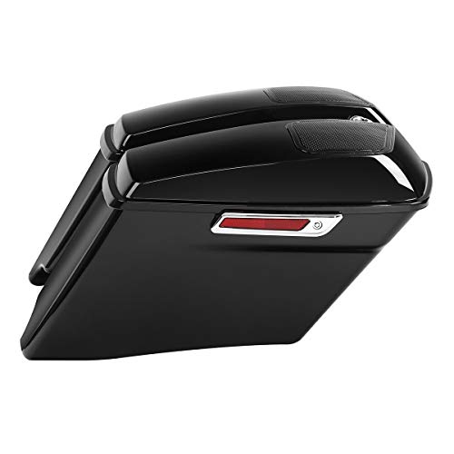 4  Extended Stretched Hard Saddlebags W  6X9  Cutouts Speaker Lids For Harley Touring Models CVO Road King Street Glide Road Glide Electra Glide Ultra Classic 2014-2020
