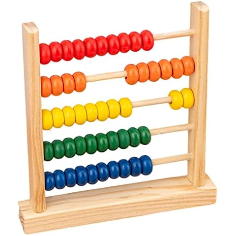 Xiaolan Wooden Abacus Classic Counting Tool - Preschool Math Learning Toy,Teach Counting, Addition and Subtraction Math Toys for Boys Girls Gift 2+ Years Old Cover
