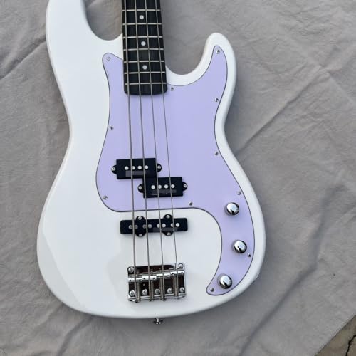 Basse électrique 4 cordes corps blanc micro standard pour débutant - 3