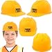 Anapoliz Kids Construction Hat | Yellow, Plastic Childrens Hard Hat | Toy Construction Worker Helmet for Kids | Dress Up, Costume, Child Party Hat | Safety, Engineer Hard Plastic Cap