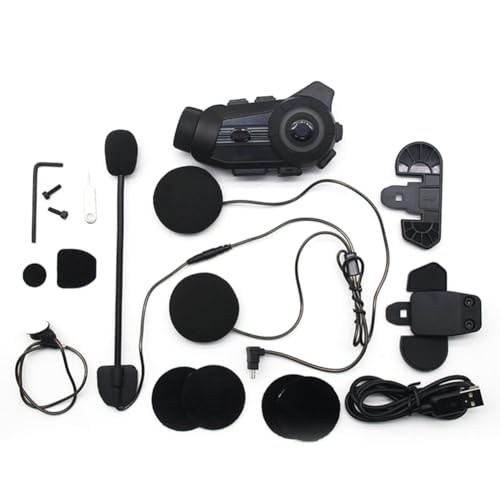 Intercomunicador moto Bluetooth S3 Plus con grabadora de video 2K para 6 personas en negro 6