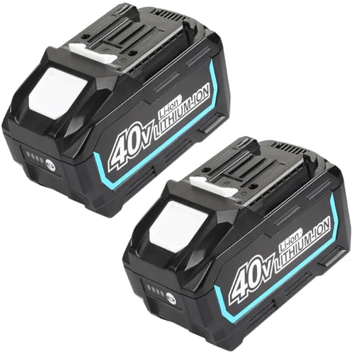Battery Replacement Compatible with Makita 40V Battery BL4025 BL4040 BL4020 BL4050 BL4060 BL4080F Max XGT, Compatible with Original Makita 40V Chargers and Cordless Power Tools (6000 mAh, 2 Pack)