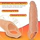 BDSMLOVE Penishülle XXL,28 CM Penis Sleeve größer Penismanschetten für Penisverlängerung 5 CM,Penis Hülle Penisvergrößerung für Big Penis Sex Spielzeug ab 18 für Paare extrem (dunkle Hautfarbe)