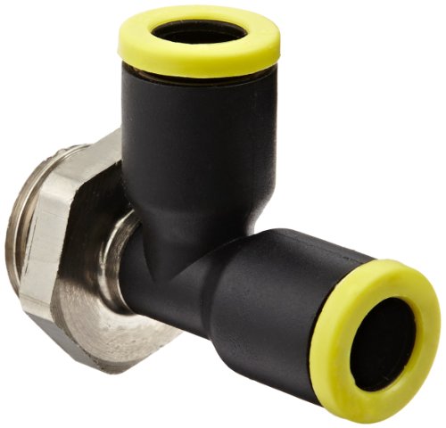 Image of Legris 3193 08 17 Nylon & Nickel-Plated Brass Push-to-Connect Fitting, Run Tee, 5 /16 inch or 8 mm Tube OD x 3 /8 inch BSPP Male