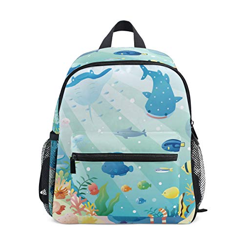[Chovy] リュック キッズ 女の子 リュックサック 子供 子ども 男の子 幼稚園 保育園 旅行 入園 サメ 亀 海 かわいい 可愛い キッズバッグ おしゃれ アウトドア 軽量 プレゼント 新学期 お祝い 誕生日