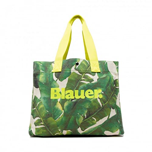 Sac en toile fantaisie Blauer vert avec motifs palmiers
