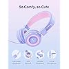 casque audio enfant, iclever casque filaire pour enfants, serre tête ajustable, son stéréo, fils pliables, fils démêlés, prise auxiliaire 3.5 mm, 85/94 db volume limité, casque pour enfants