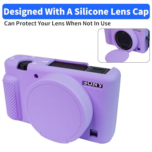 Funda de silicona para cámara Sony ZV-1 color morado miniatura 3