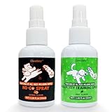 Clawzbey Dog Potty Spray Set, No-Go Spray & Here Potty Training Spray, Puppy Essentials, Stops Urination & Marking, Indoor and Outdoor Use (1.69 fl oz, 2 Pack)