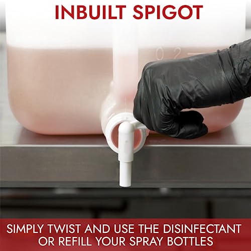 Image of Lucasol 2.5 Gallon Empty Chemical Dispenser - Refillable Disinfectant Mix Tank