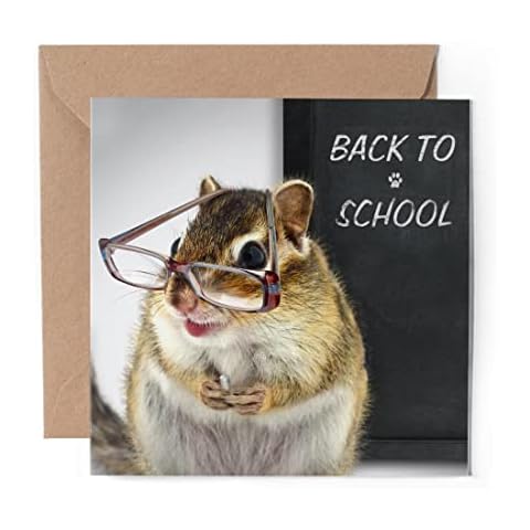 Chipmunk Teacher Birthday Greeting Card Cover