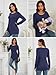 Liu & Qu Breastfeeding Shirts 4 Pack Long Sleeve Women Causal Nursing Tops Double Layer Pumping Shirt