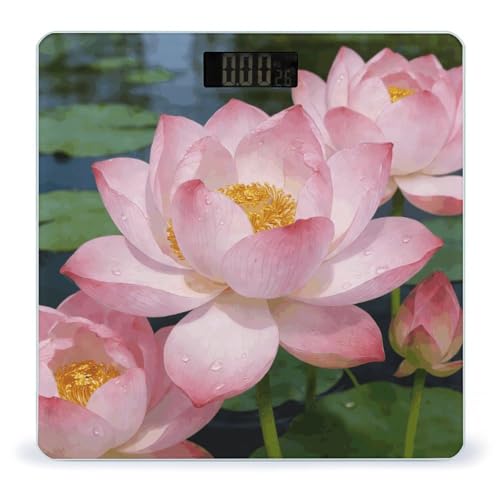 Báscula digital Clear Lotus con pantalla LCD grande miniatura 1