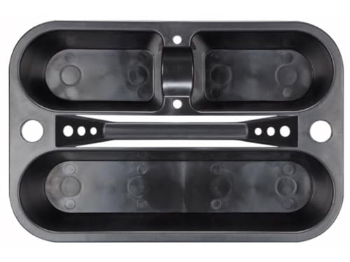 Perel Werkzeugträger, offen, 3 Ablagefächer, Lochungen zum Einstecken von Schraubendrehern, Schwarz