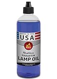 Ner Mitzvah Paraffin Lamp Oil - Blue Smokeless, Odorless, Clean Burning Fuel for Indoor and Outdoor Use with E-Z Fill Cap and Pouring Spout - 32oz