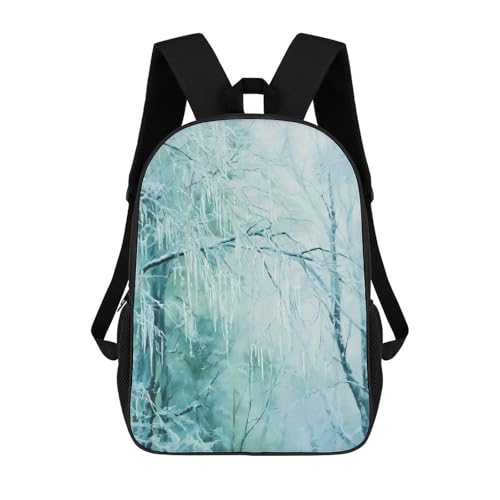 Misty Rime Winter Forests Unisex Backpack 17
