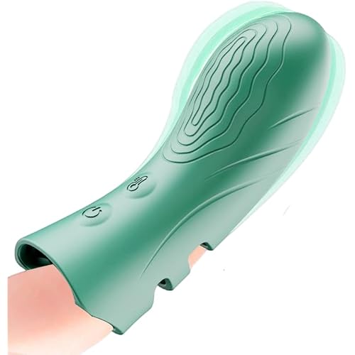 2025 Newly Electric Silicone Finger Sleeves Finger Massage, 10 Vibrations, Women Viboators Toy Viboatorr Waterproof Rechargeable Gifts for Women and Couple (Green)