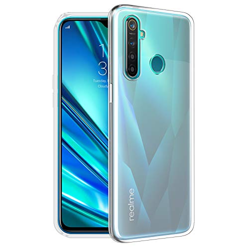 Image of Fashionury Crystal Clear Case for Realme 5S | Yellowing Resistance | Transparent TPU Silicone | Raised Camera Lips | Slim Transparent Cover