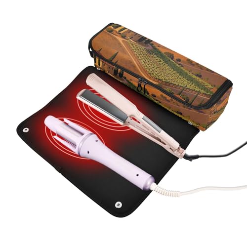 Bolsa de viaje para herramientas de cabello con tapete resistente al calor miniatura 2