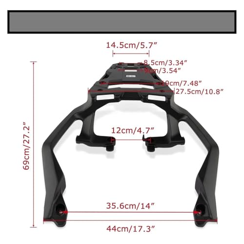 Support siège queue pour XADV 750, idéal pour voyager équipé