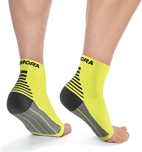 Rymora Plantar Fasciitis Support Socks -Medium, Arch, Heel and Ankle Compression Socks -Flexible Foot Support Socks for Men and Women -Black
