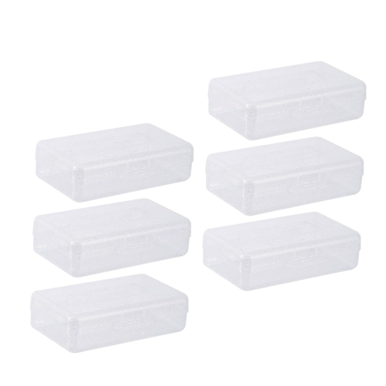 Set da 6 Pezzi di Astucci Trasparenti in Plastica Pp Coperchio, Organizer per Cancelleria Impilabile, Pratico Portapenne Semplice e Delicato per Scuola