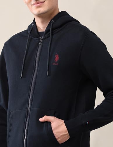 Image of U.S. Polo ASSN. Solid Regular Fit Sweatshirt for Men - Comfortable, Full Sleeves Men Sweatshirts