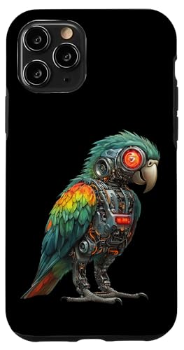 �ʔ����I�E�����{�b�g�������D�ƃT�C�{�[�O�I�E�����{�b�g Robot Parrot Lover Cyborg AI �X�}�z�P�[�X iPhone 11 Pro �p