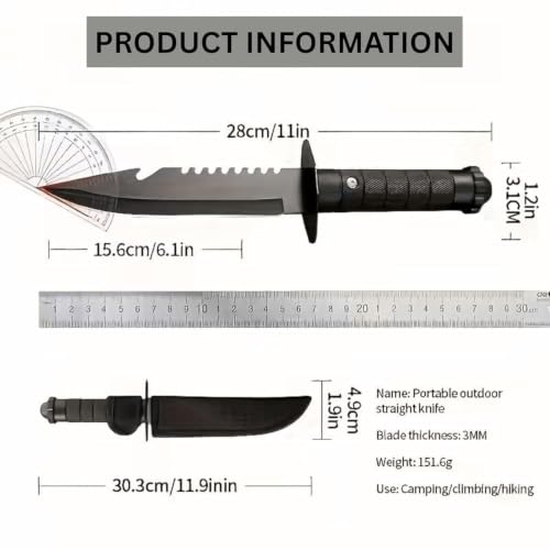 Image of Tactical Style Utility Knife with Blade Cover & Non-Slip Handle | Portable Multi-Purpose Knife for Kitchen, Camping, Travel & Everyday Utility Use