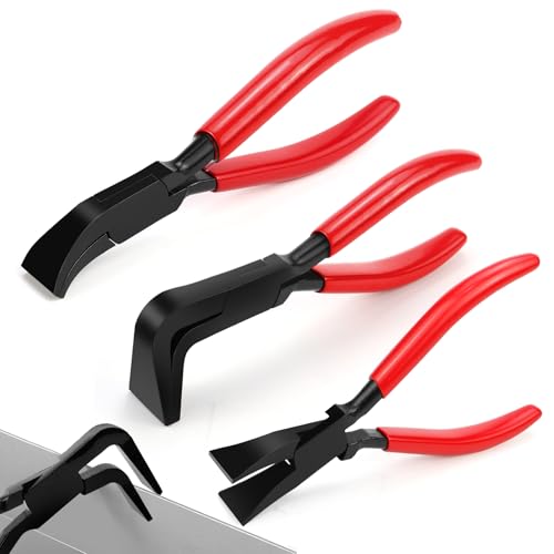 LPZMPZ Falzzangen Klein Set 3tlg Blechbiegezange 0 45 90 Grad Mini Blechzangen Set Abkantzange Blechzange Breit 22 mm Spengler Werkzeug Dachdecker Werkzeug zum Biegen und Glätten von Blechen