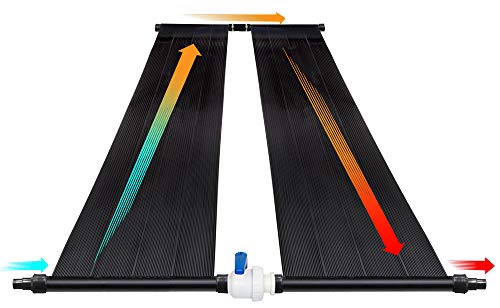 Sunquest Deluxe Solar Pool Heater - Panels For Above Ground Pools - Includes: Integrated Bypass Valve-Hose Adaptors And Roof/Rack Kit (2-2Ft X 20Ft Max-Flow Collectors-80 Sq. Ft.) #TOP5
