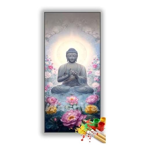 �������G �T �� �����h��G �L�b�g DIY ��l ���S�Ҍ��� �f�W�^�����G ��h�� �����L�b�g�ɂ��G�� Paint By Numbers �A�N�����y�C���g ���ʉ� �����Ńy�C���g �z�[�� �I�t�B�X���� �M�t�g 30x60 cm, �t���[���Ȃ�