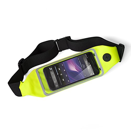 Balvi Riñonera táctil Deporte Run&Touch Color Amarillo Riñonera Running para móvil Táctil, para Usar el teléfono móvil Mientras se Hace Deporte Plástico PVC 1x10x105 cm