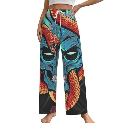 Bas de pyjama femme serpent crâne pour vos soirées cocooning S