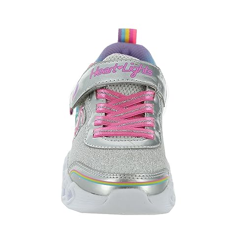 Skechers 303751L SMLT Baskets en Maille argentée/Bordure Multiple, 36 EU, Bordure en Maille argentée, 36 EU