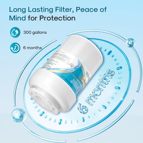 Image of ICEPURE Alkaline RWF0600A-AL Refrigerator Water Filter Replacement for GE MWF, MWFA, MWFINT, MWFP, GWF, 46-9991, Kenmore 9991, WFC1201, GSE25GSHECSS, GSH25JSDDSS, GSHS6LGBBHSS, Enhances PH, 4Pack