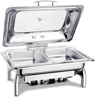 Chafing Dish Set - Edelstahl Buffet Wärmer mit Wasserpfanne für Catering, Hochzeiten und Partys