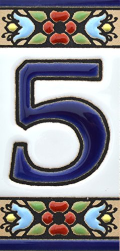 Azulejo in ceramica dipinto a mano di dimensione 7,3 cm x 3,5 cm