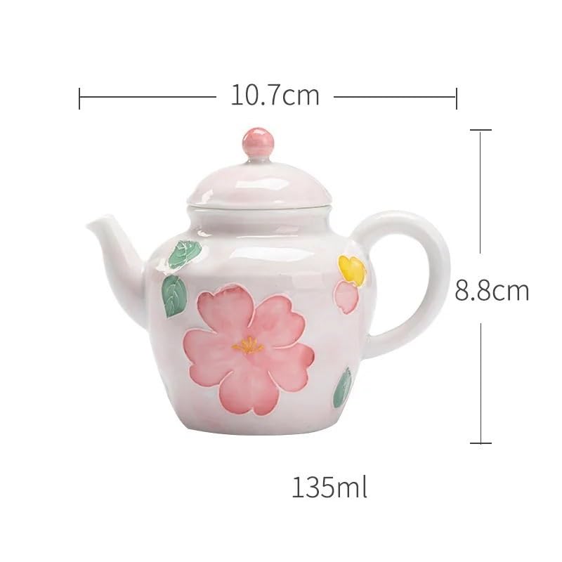 Teiere Teiera di Fiori Dipinti a Mano da 135 ml Teiera Giapponese Bollitore for tè Bollitore Forniture for la Cerimonia del tè Ornamenti Teiere Caffettiera Teiera