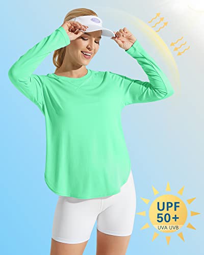 Image of G4Free Lightbreeze Womens UPF 50+ Long Sleeve Workout Tops Quick Dry UV Sun Shirt Running Gym Hiking Yoga Casual Lightweight