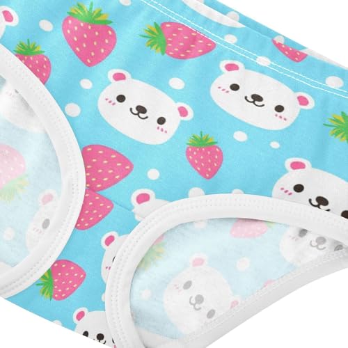 Joisal Fancy Toddlers Underwear Floral 2t Cotton Cute Panties Girl Cute Bears Strawberries Blue Kids Undies Briefs4