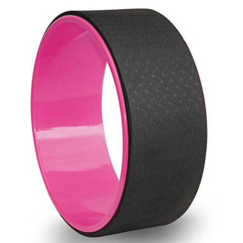 KAXIAA Rueda de Yoga Principiante Dharma Wheel Back Bend Artefact Yoga Rodillo Fuerte Yoga Camilla Trasera Equilibrio,Negro