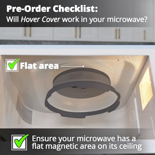 Image of HOVER COVER Magnetic Microwave Splatter Cover - 10 inch Collapsible - Graphite